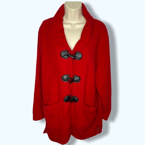 Collections Women’s Winter Fleece Toggle Coat M - Picture 1 of 12